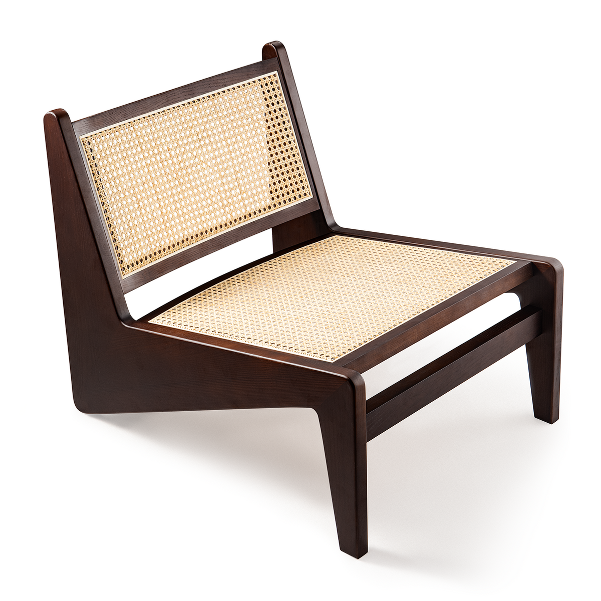 Solid Wood Rattan Kangaroo Chair - Furnzo