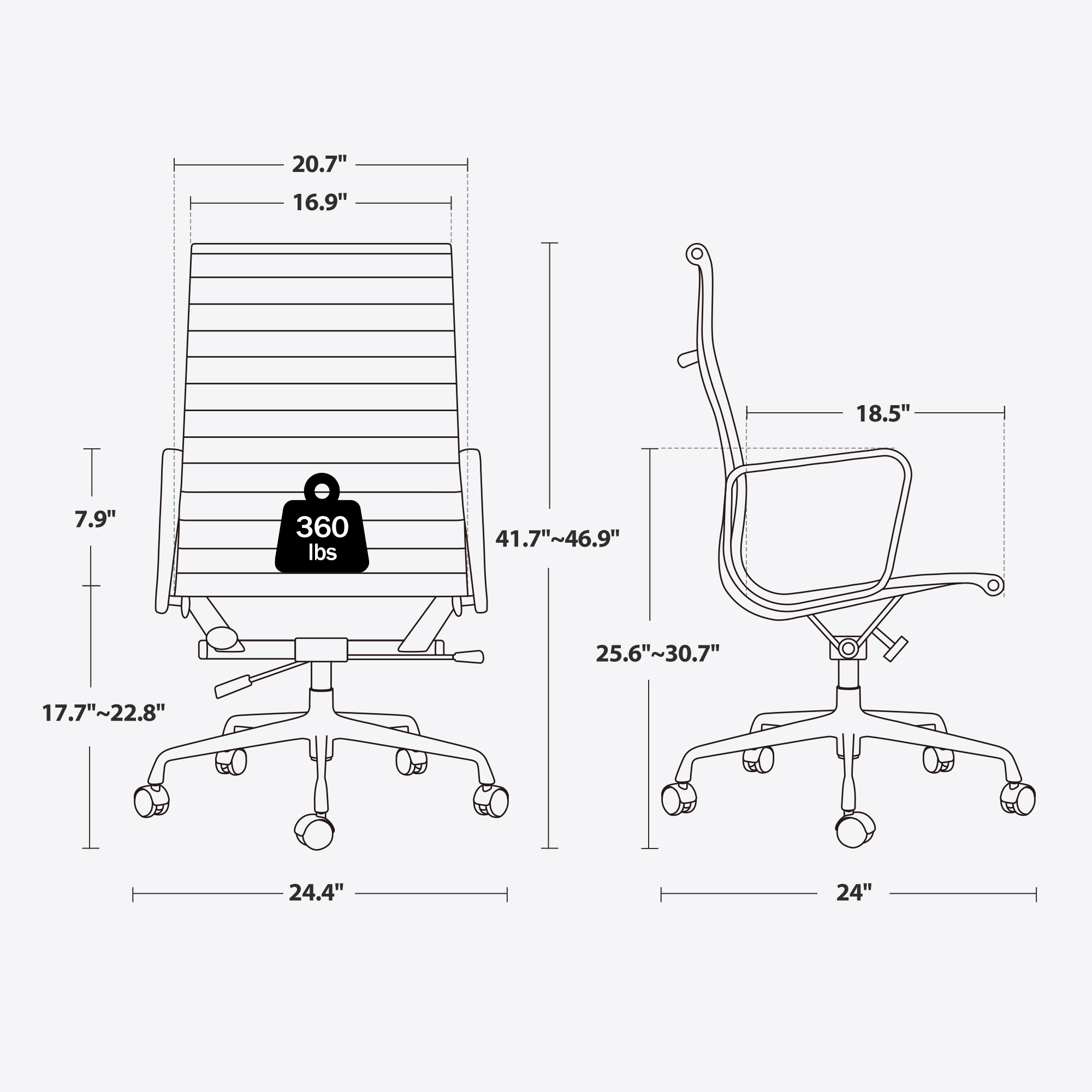 Ribbed Office Chair - Furnzo