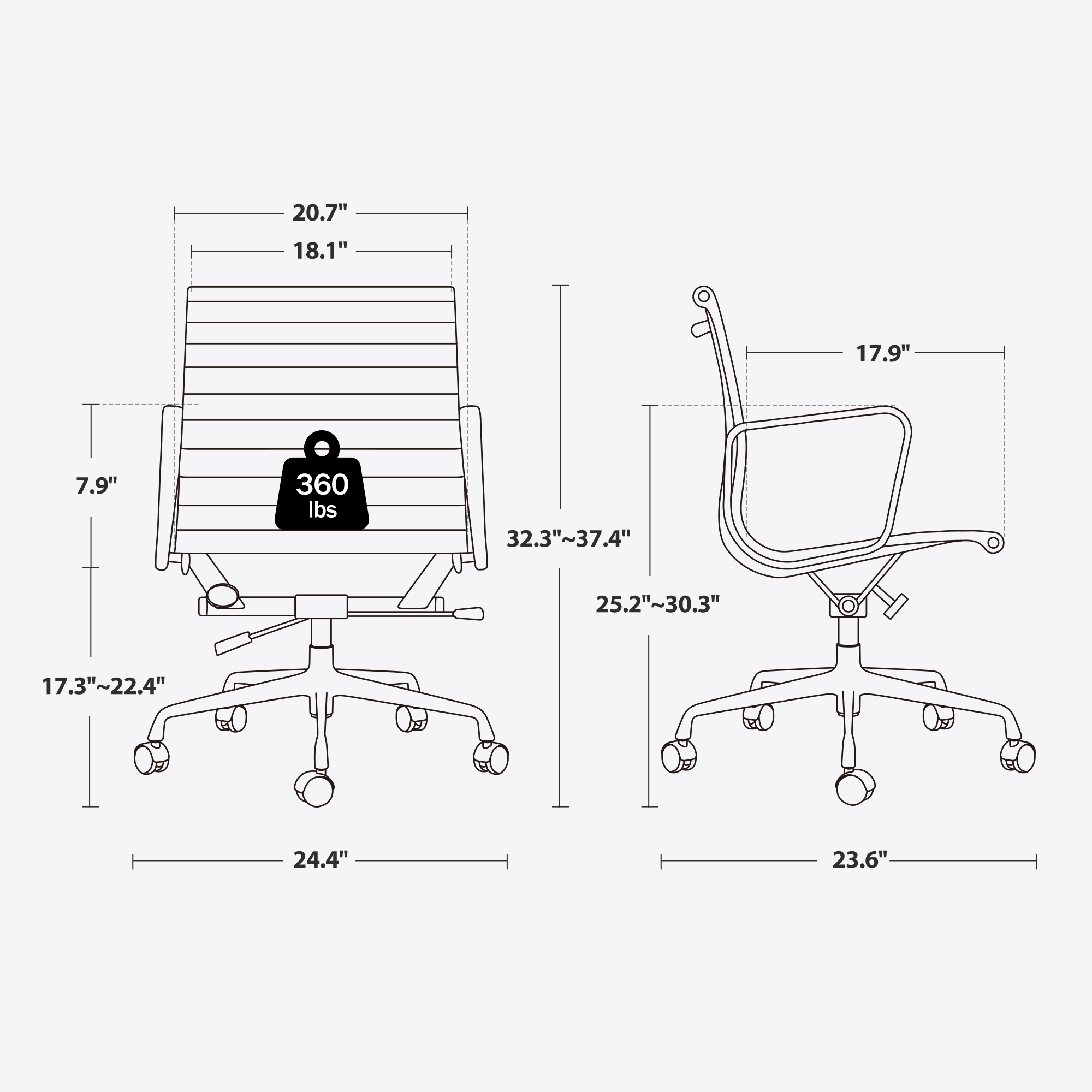 Ribbed Office Chair - Furnzo