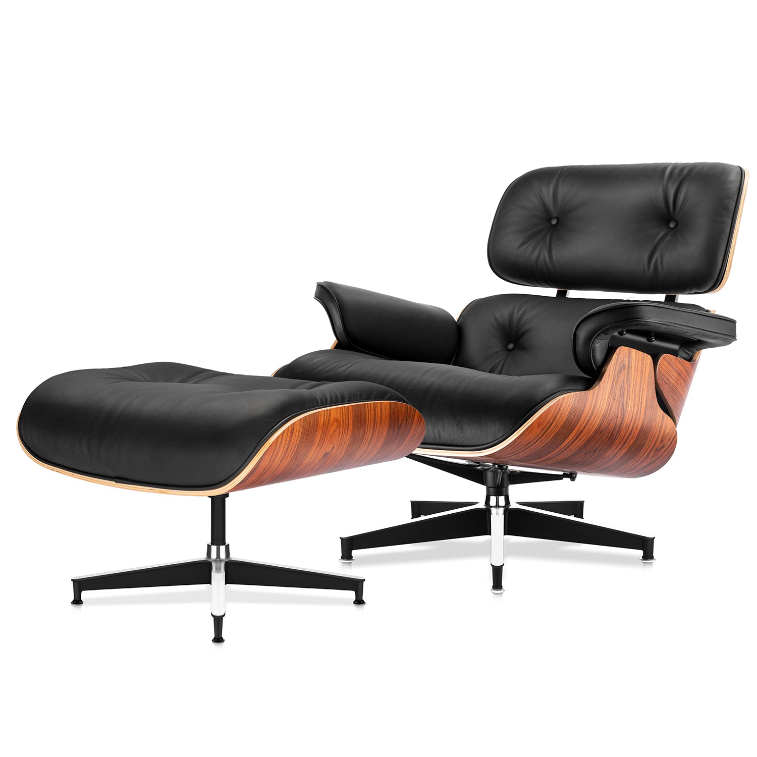 Otdmel Emus Lounge Chair and Ottoman Replica (Premier Tall Version) - Black