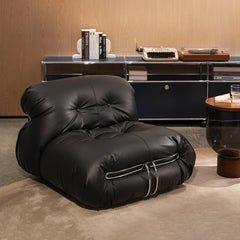 Microfiber Leather Down Filling Bean Bag Chair Sofa - Furnzo