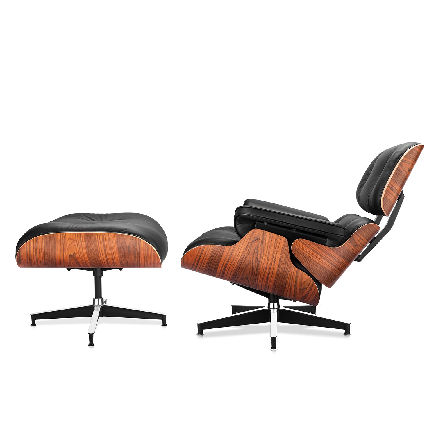 Otdmel Emus Lounge Chair and Ottoman Replica (Premier Tall Version) - Black