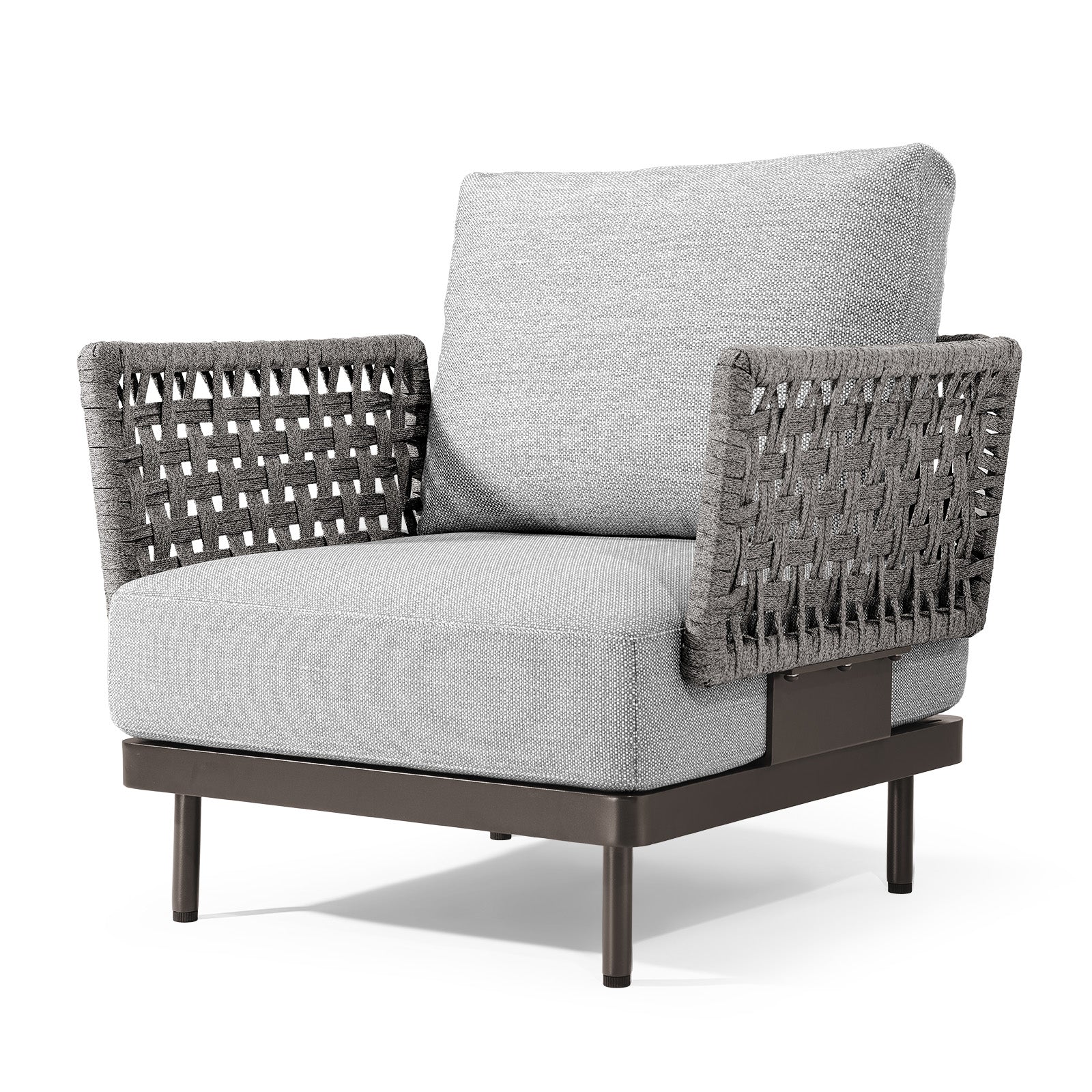 Charcoal Aluminum Outdoor Armchair - Furnzo