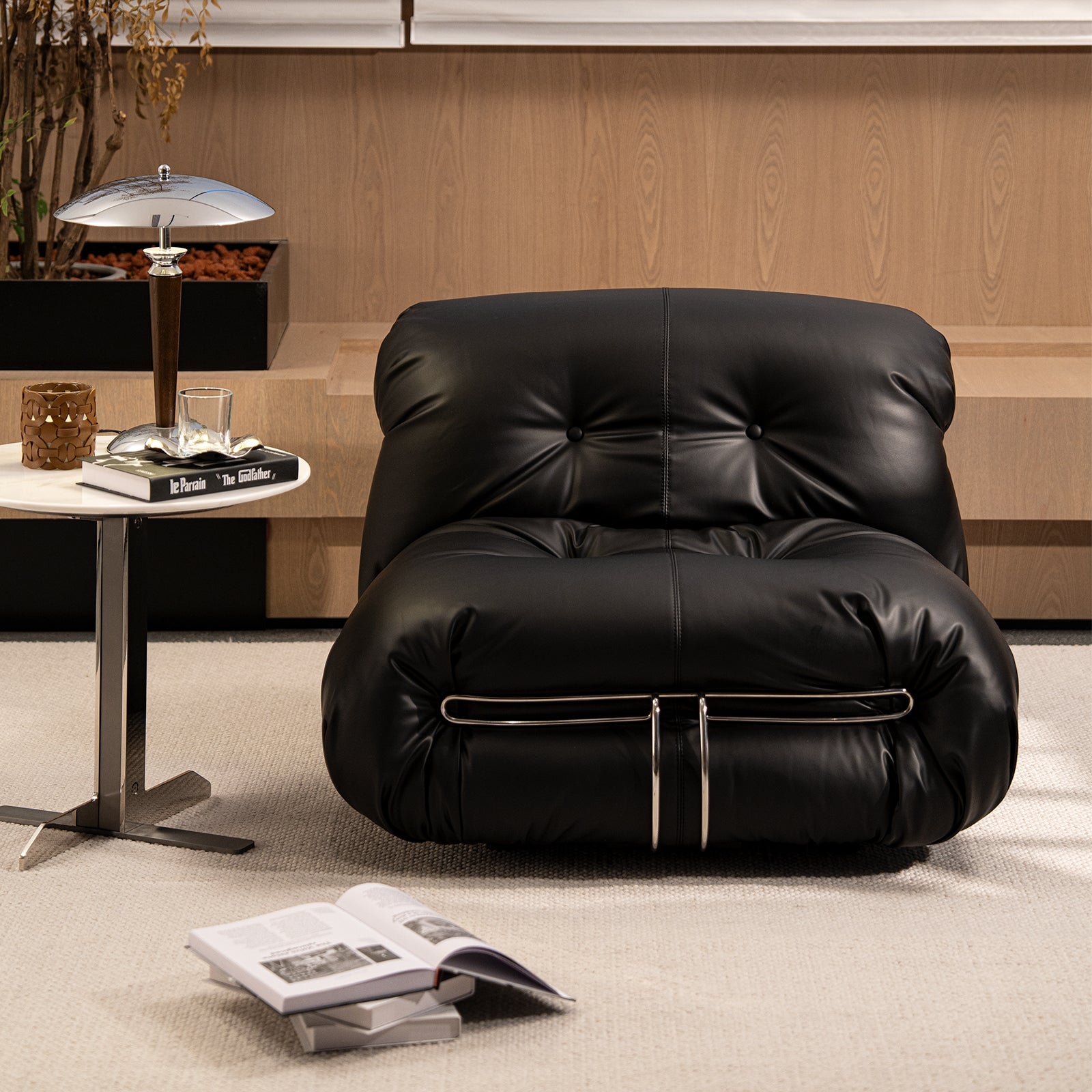 Microfiber Leather Down Filling Bean Bag Chair Sofa - Furnzo