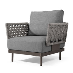 Charcoal Aluminum Outdoor Armchair - Furnzo