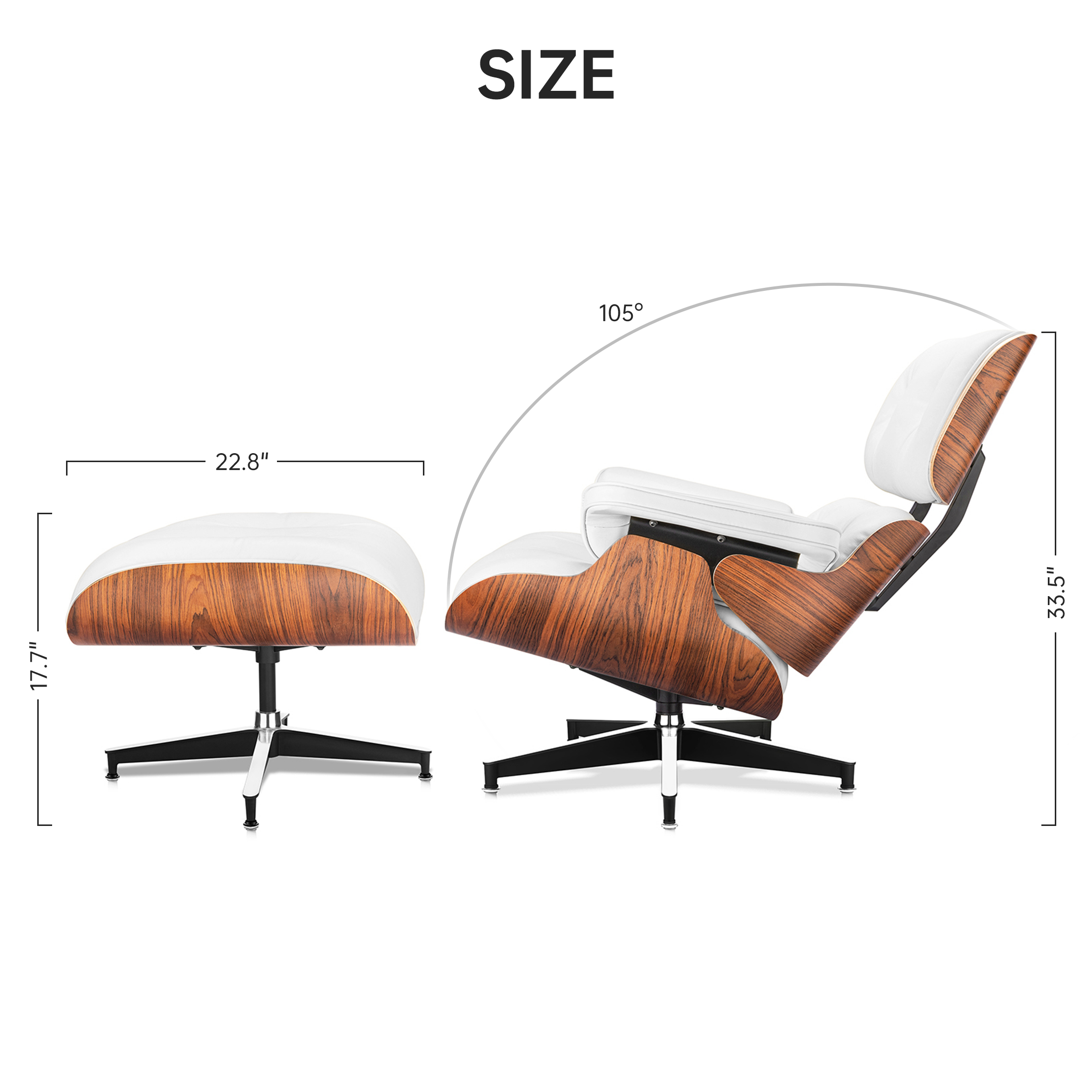 Eames Lounge Chair (Standard Version) - Orange Frame - Furnzo