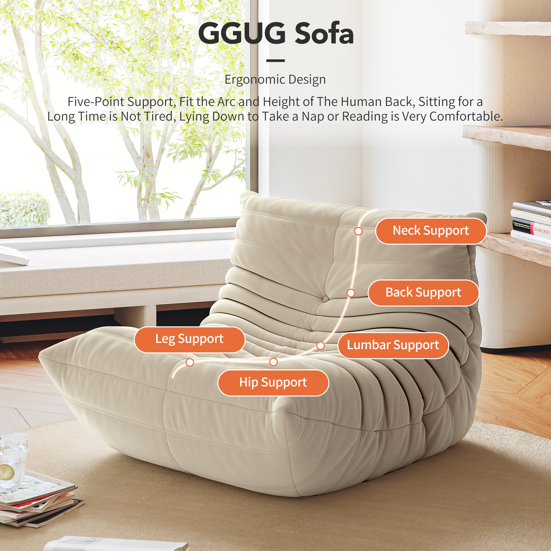 Togo Sofa Suede Fabric - Furnzo