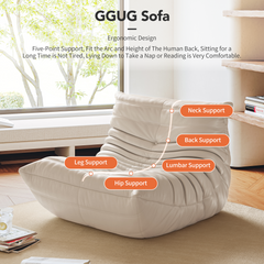 Togo Sofa Microfiber Leather With Ottoman - Furnzo