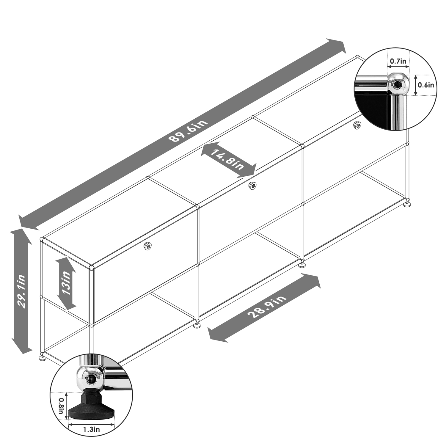 USM Free-Standing Storge Organizer - Furnzo