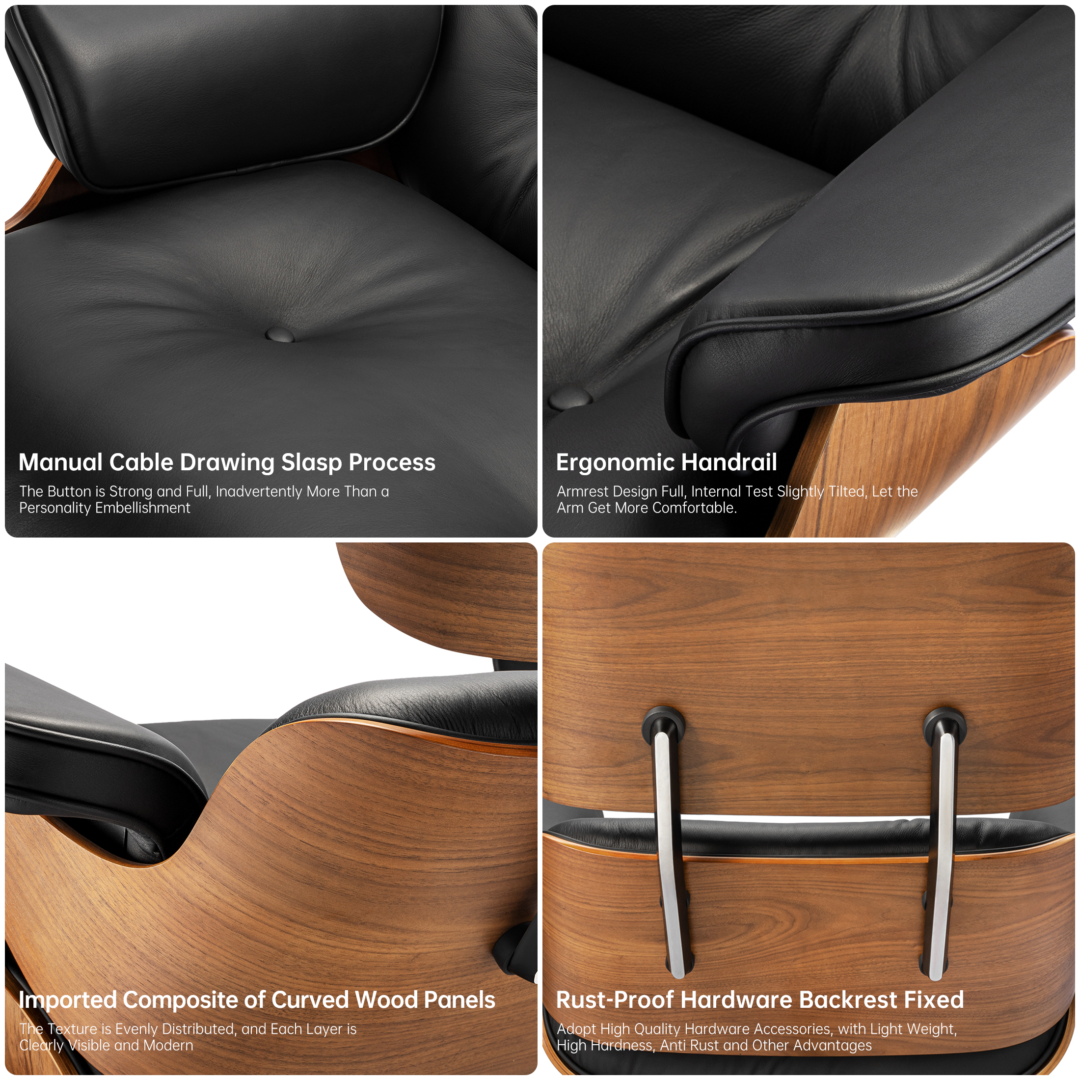 Eames Lounge Chair (Standard Version) - Walnut - Furnzo