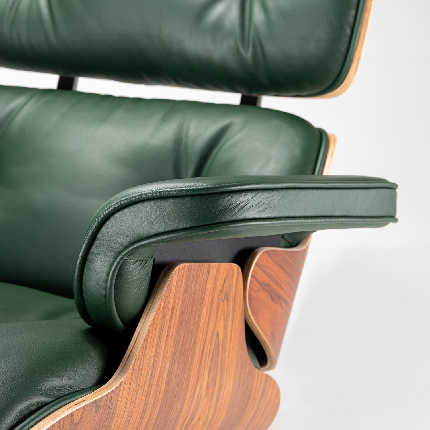 Eames Lounge Chair and Ottoman Replica (Premier Tall Version) - Dark Green - Furnzo