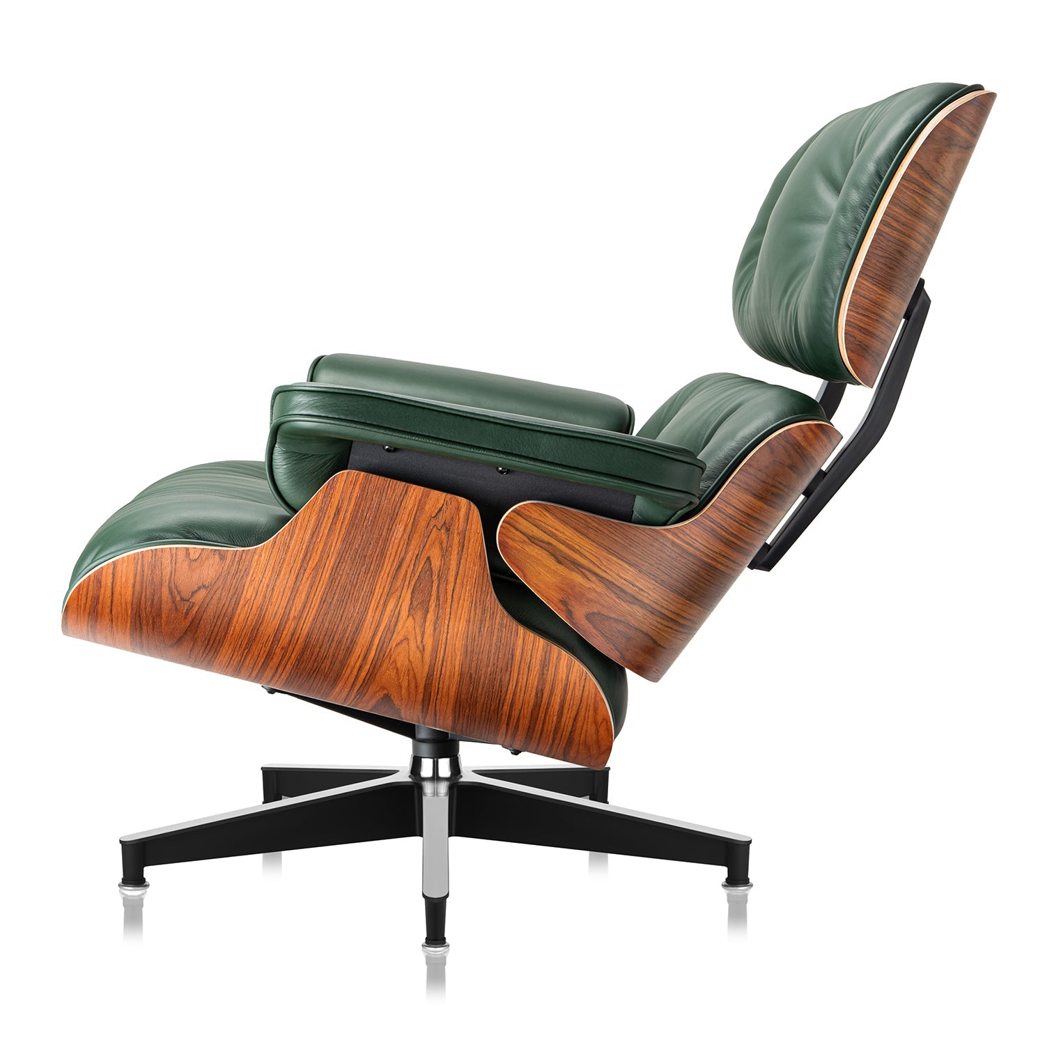 Eames Lounge Chair and Ottoman Replica (Premier Tall Version) - Dark Green - Furnzo