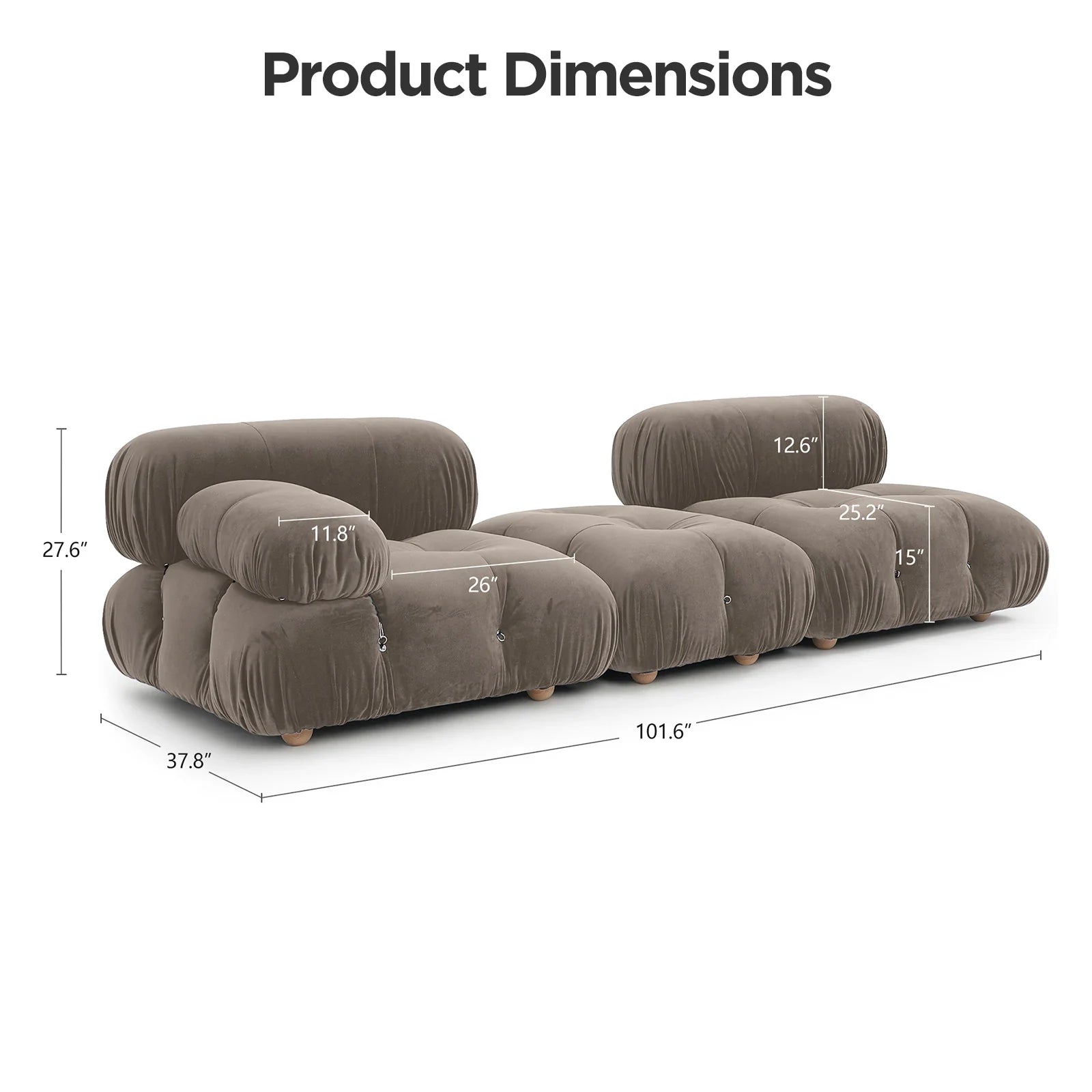 Loveseat Sectional Couches - Furnzo